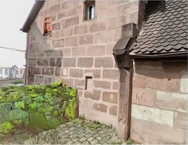 Detailaufnahme einer Baudokumentation mit Bestandsaufnahme an einem denkmalgeschützten Gebäude